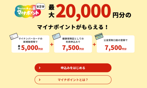 マイナンバーカードがお手元にある方、15,000ポイントは獲得済みですか？